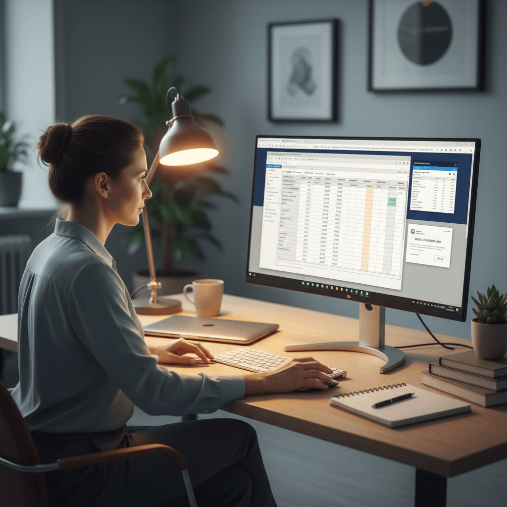Bookkeeper focused on financial reconciliation and record-keeping